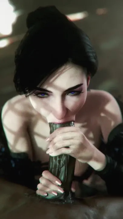 Yennefer blowjob(black) (The Witcher)