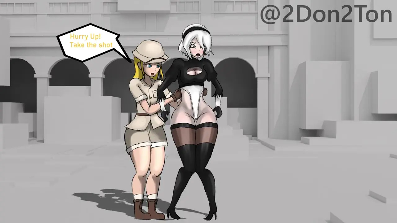 2B Cuntbusting Wedgie Cartoon _by Dondon Tonton