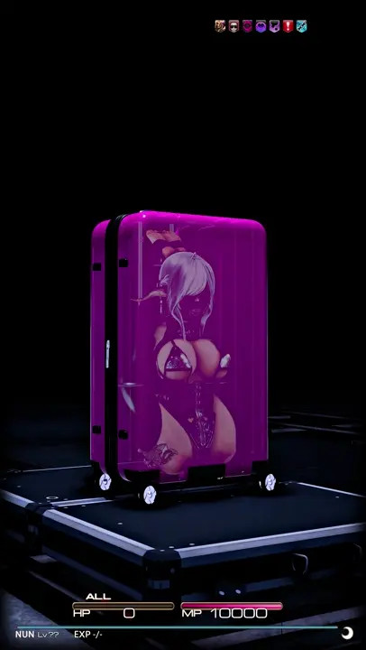 girl gets fit inside a suitcase [Enalagrange]