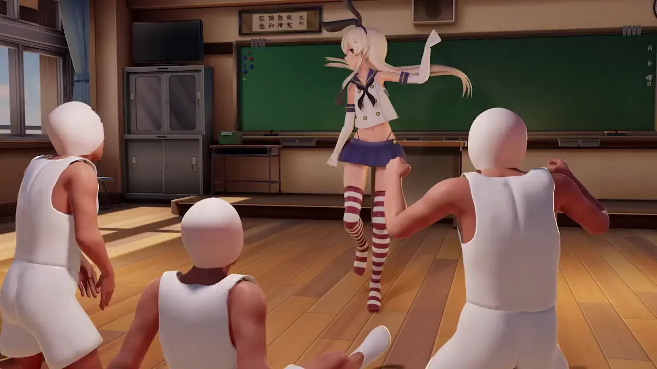 Shimakaze - Gokuraku Jodo Gangbang [MMD R18] Sabayan765