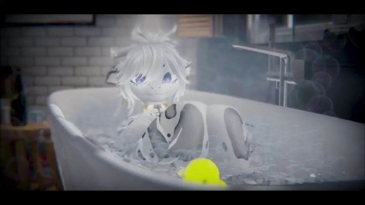 Shark Girl Bath Invitation