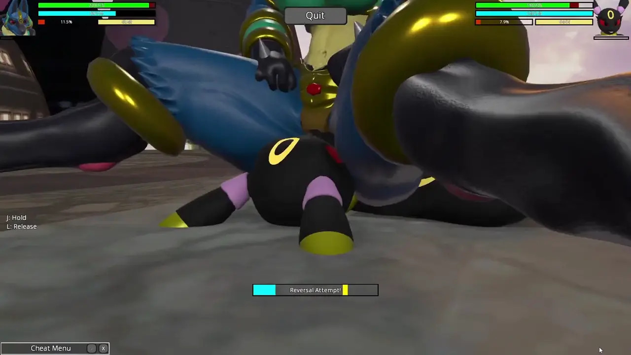 Lucario vs Umbreon! Heroine Rumble 2 Pokemon Futa X Futa