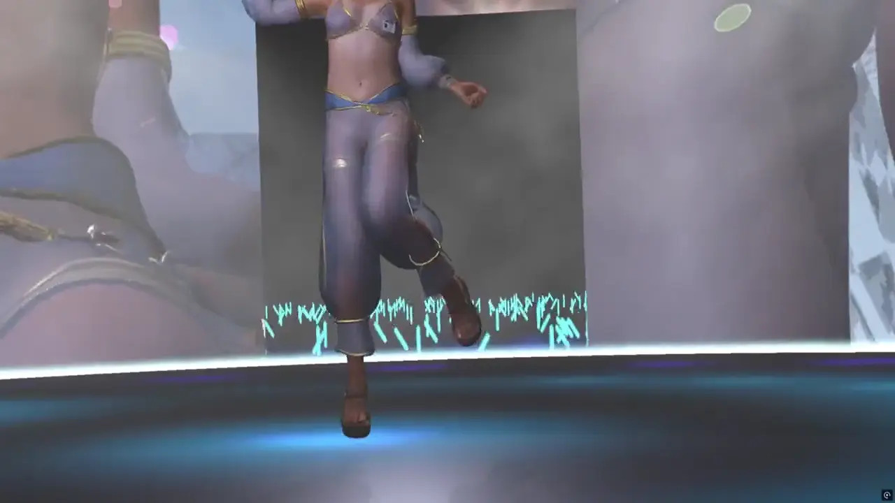 pop dancer03 under view see-through arabian cloth