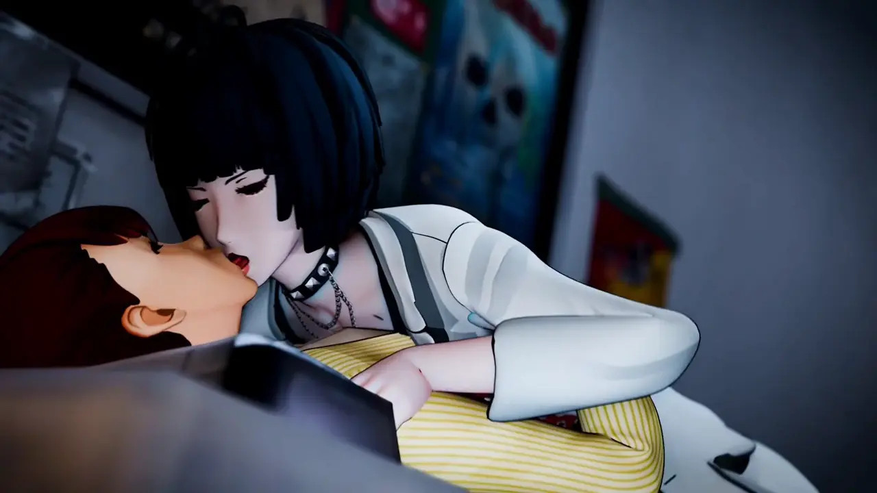 Yoshizawa and Takemi having fun