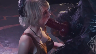 Ashley Forced To Suck WereWolf Cock- Sound