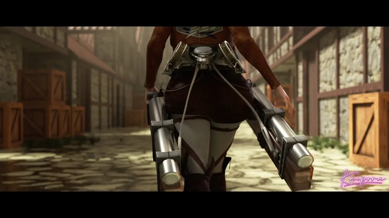 [4K] No Retreat (Futa) (Mikasa X Annie) (Attack on Titan) [Kaepora]
