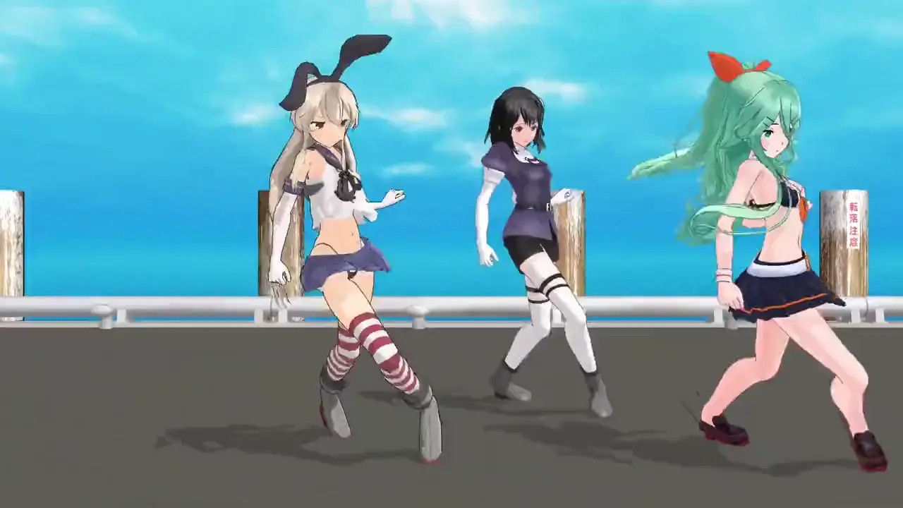 Shimakaze, Yamakaze & Haguro - Arrow [MMD] Ramu Daisuke