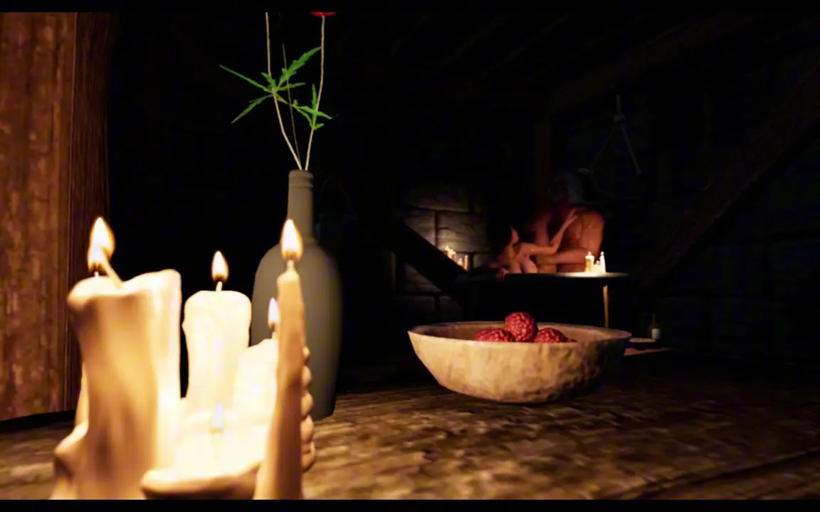 Hot bathtub scene
