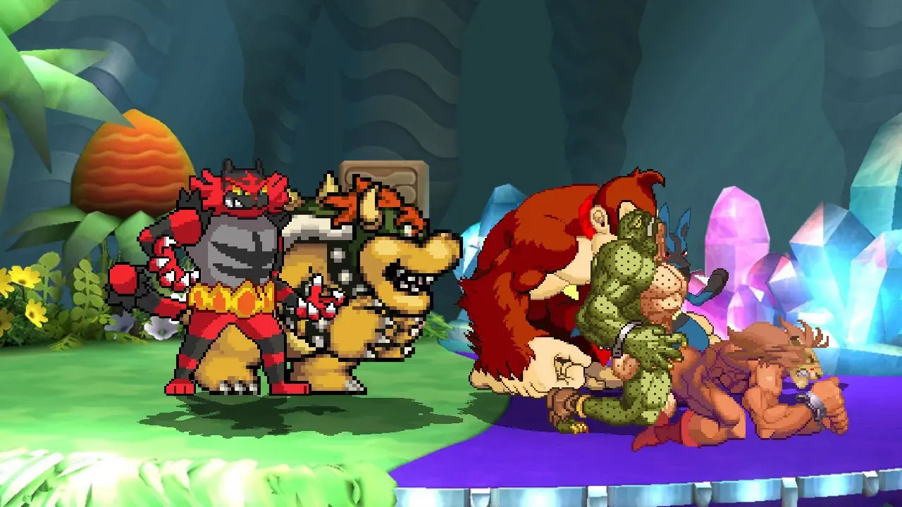 MUGEN Request#286: Killer Croc, Incineroar, & Bowser Fucks Donkey Kong, Lucario & Leo