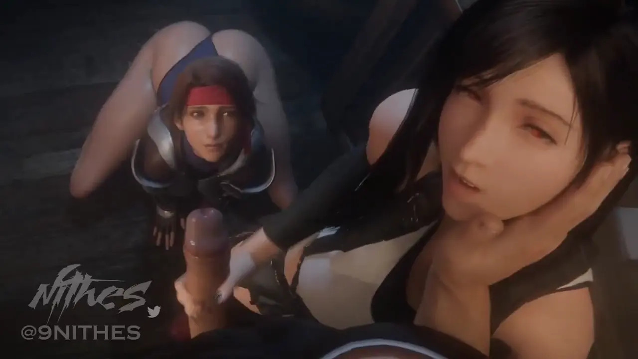 Tifa and Jessie cumshot