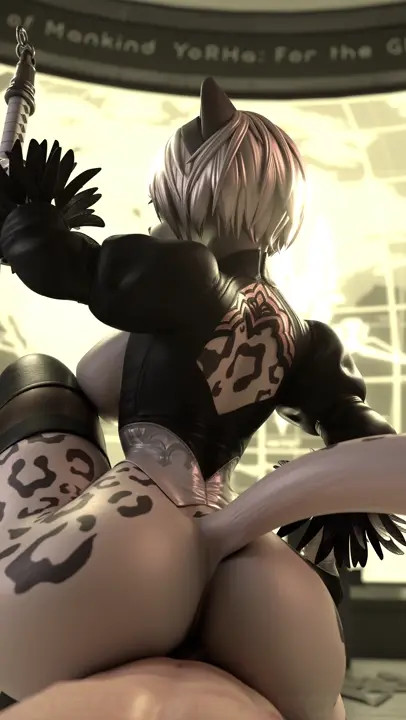 Furry 2B riding