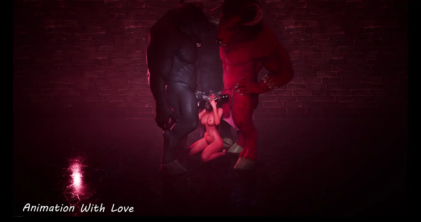 Succubus Inferno: Devilish Gangbang with 3 Minotaurs