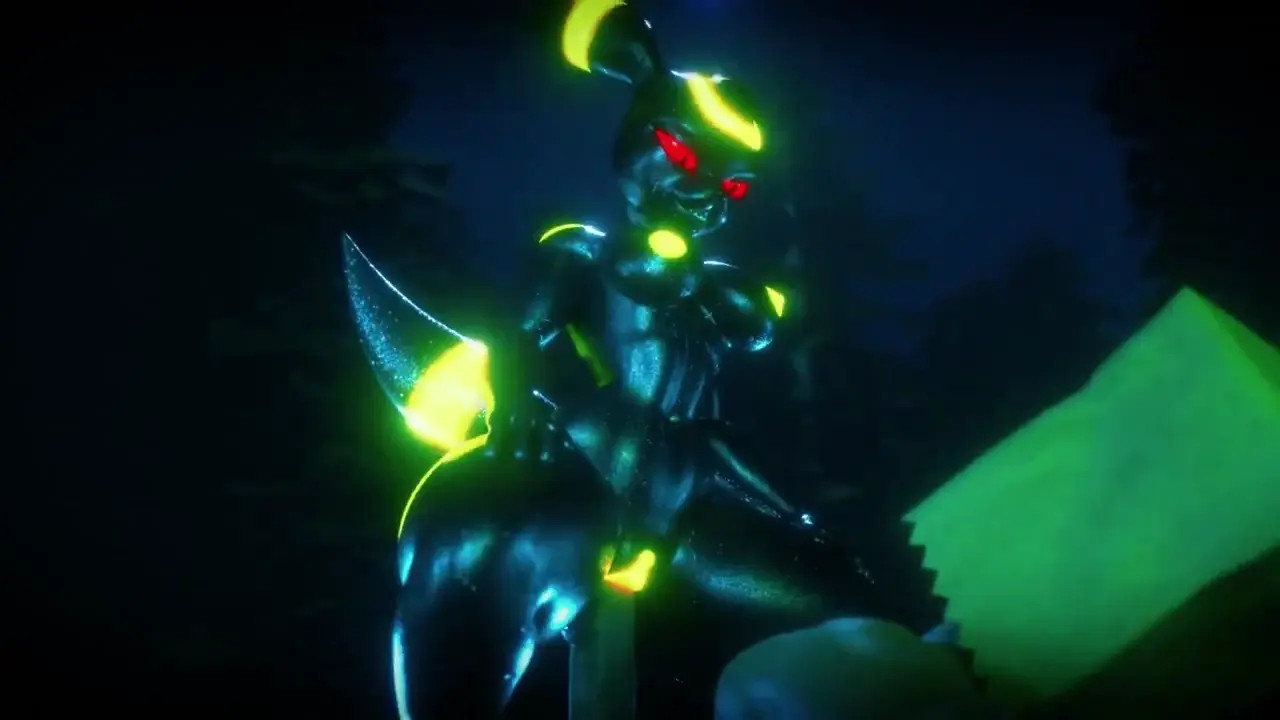 Evil Pokemon loves jumping on big dicks