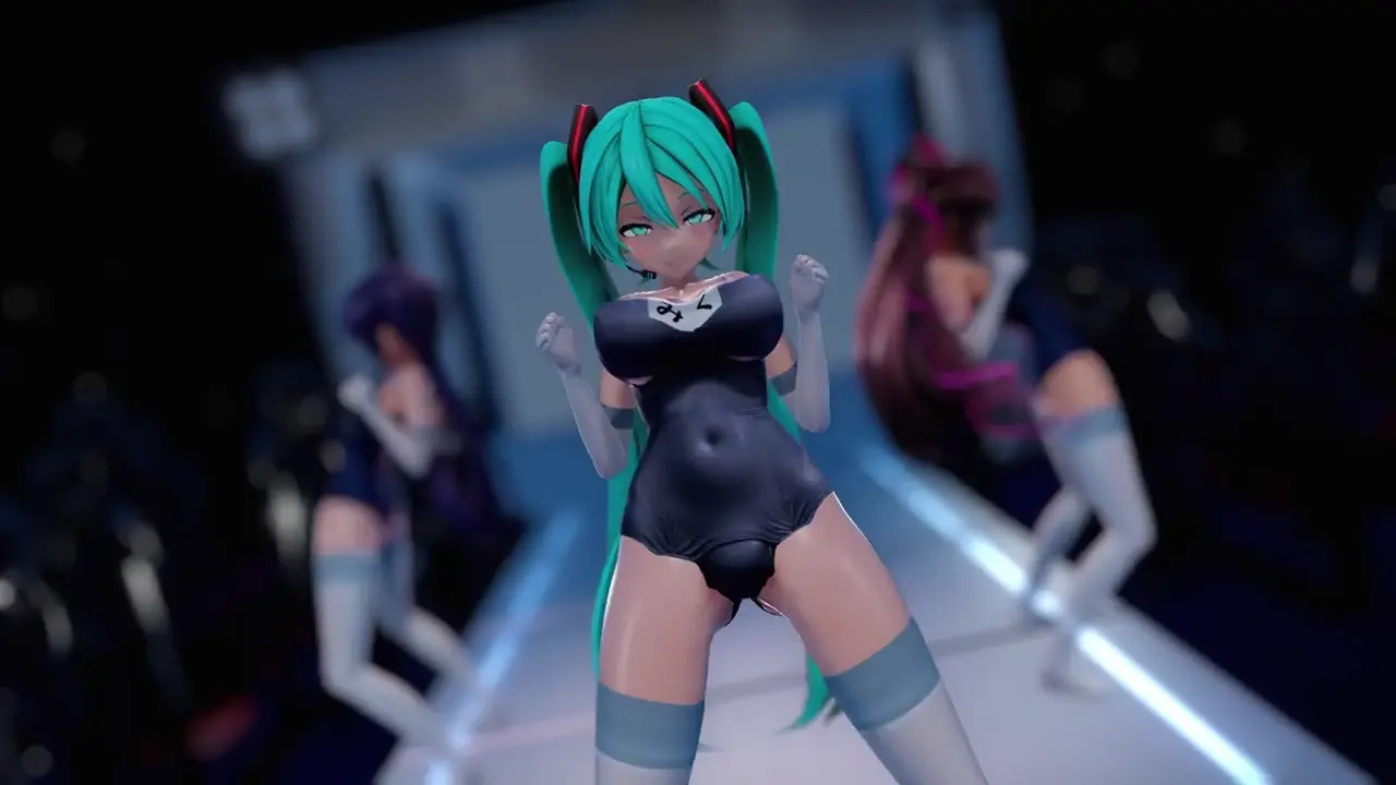 Miku Mona Yukikaze Swing Dance