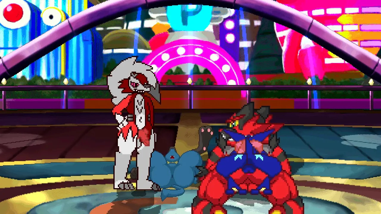 MUGEN Request#323: Lycanroc & Greninja Fucks Incineroar & Lucario