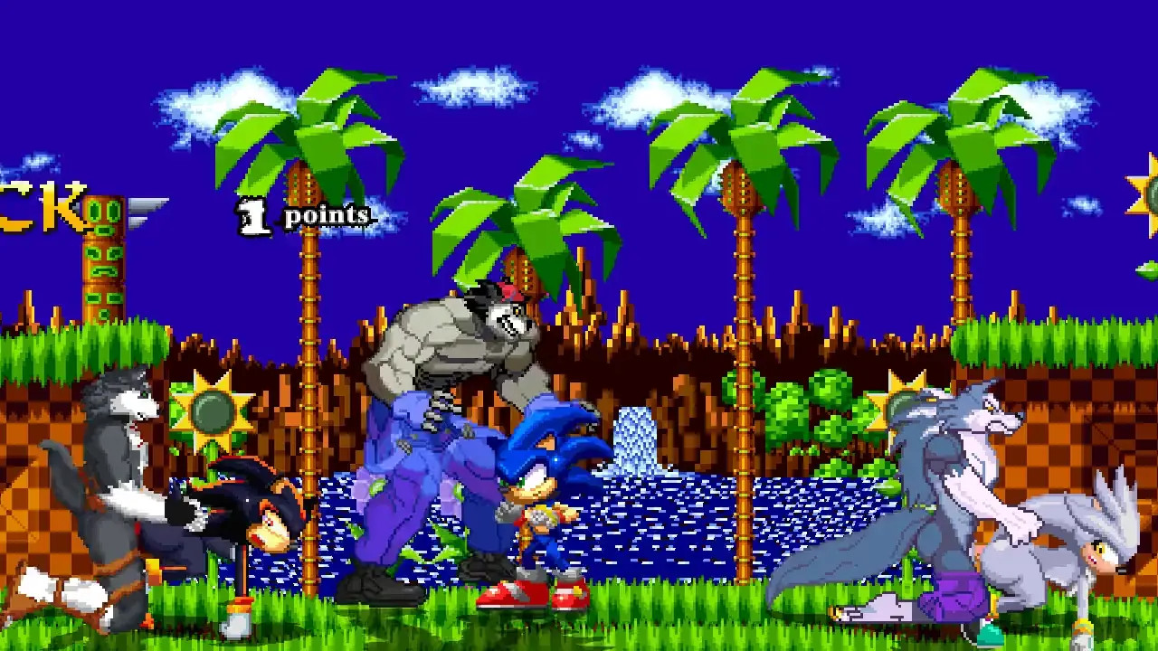 MUGEN Request#319: Gundog, Othello, & Jon Talbain Fucks Sonic, Silver, & Shadow