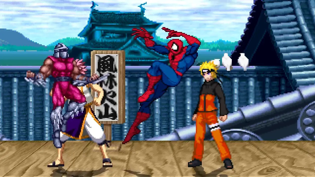 MUGEN Request#321: Cyber Shredder & Spider-Man Fucks Naruto Uzumaki & Natsu Dragneel
