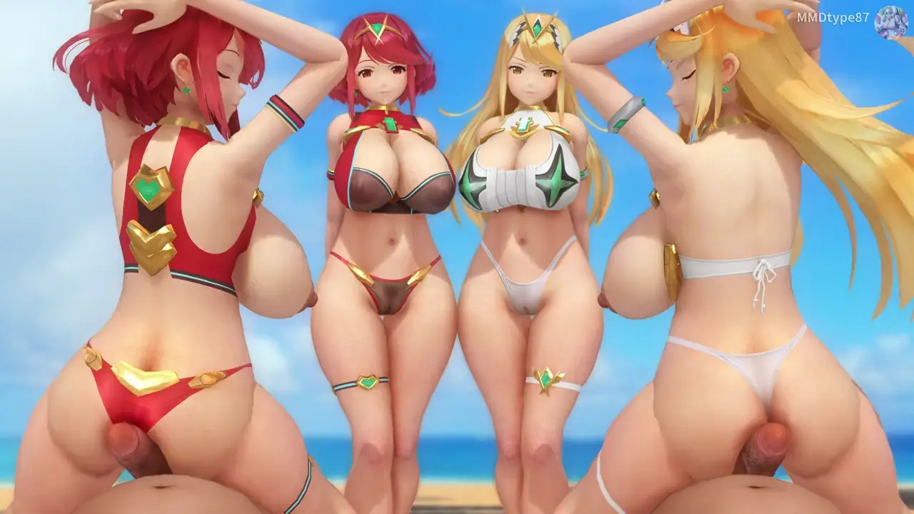 [MMD] Pyra & Mythra - Shaking Dance(fixed camera)