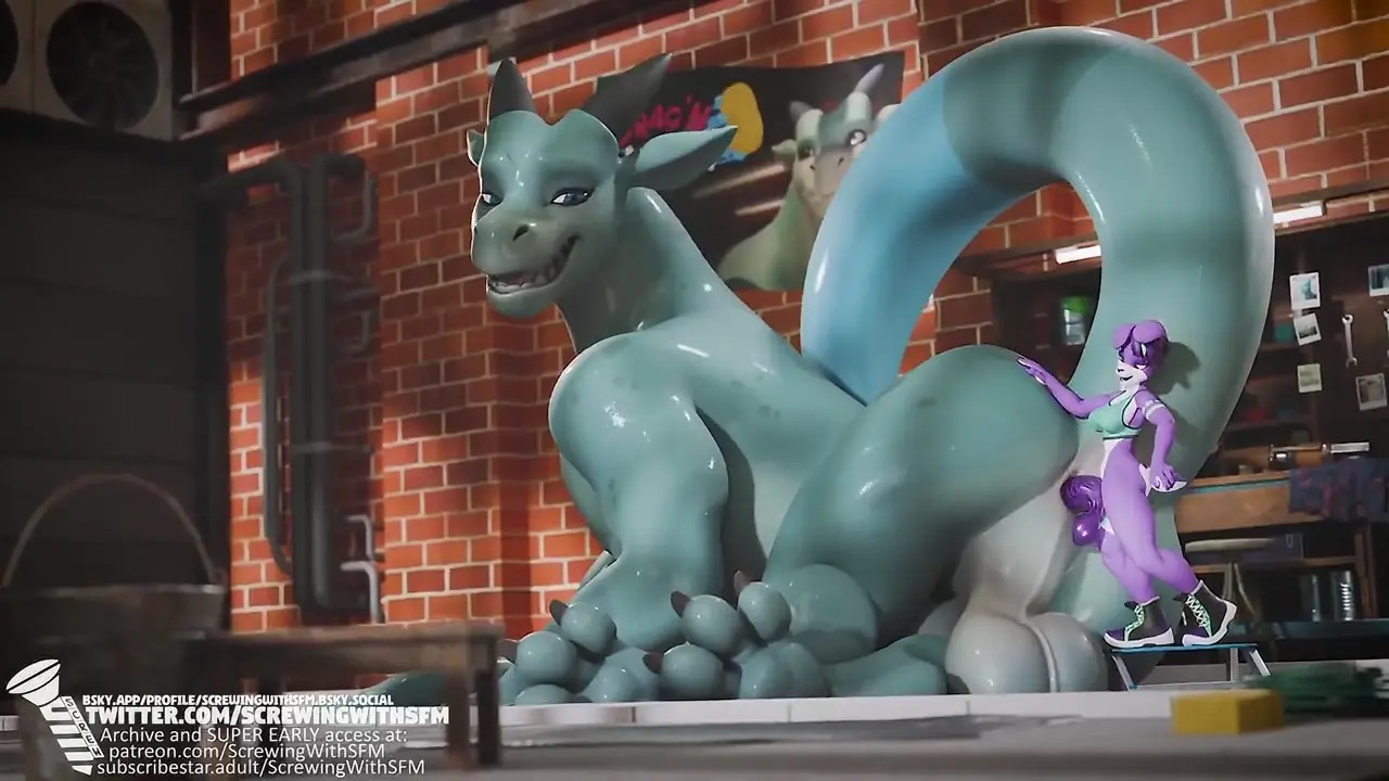 The big dragon loves it when a big dick enters him