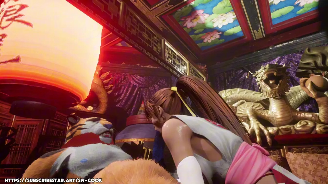 Anthro Tiger Fucks Japanese Girl Rough