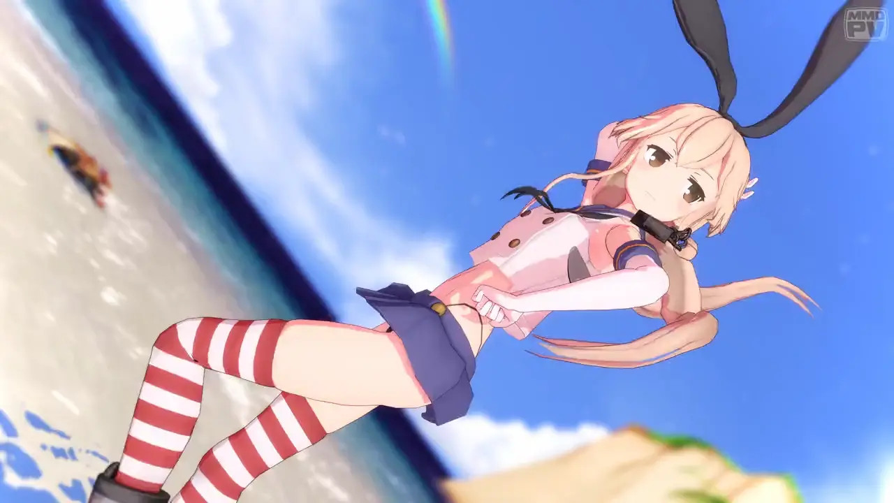 Shimakaze - Deep Blue Town [MMD] Siva
