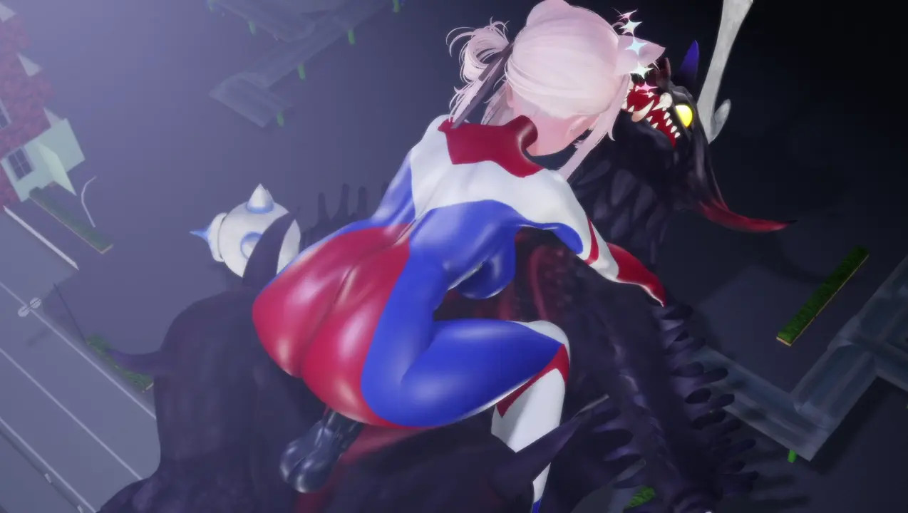 ultragirl sex with tyrant kaiju