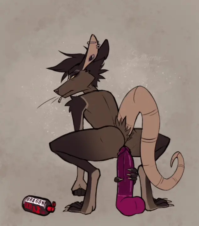 Rat Girl Teasing Dildo