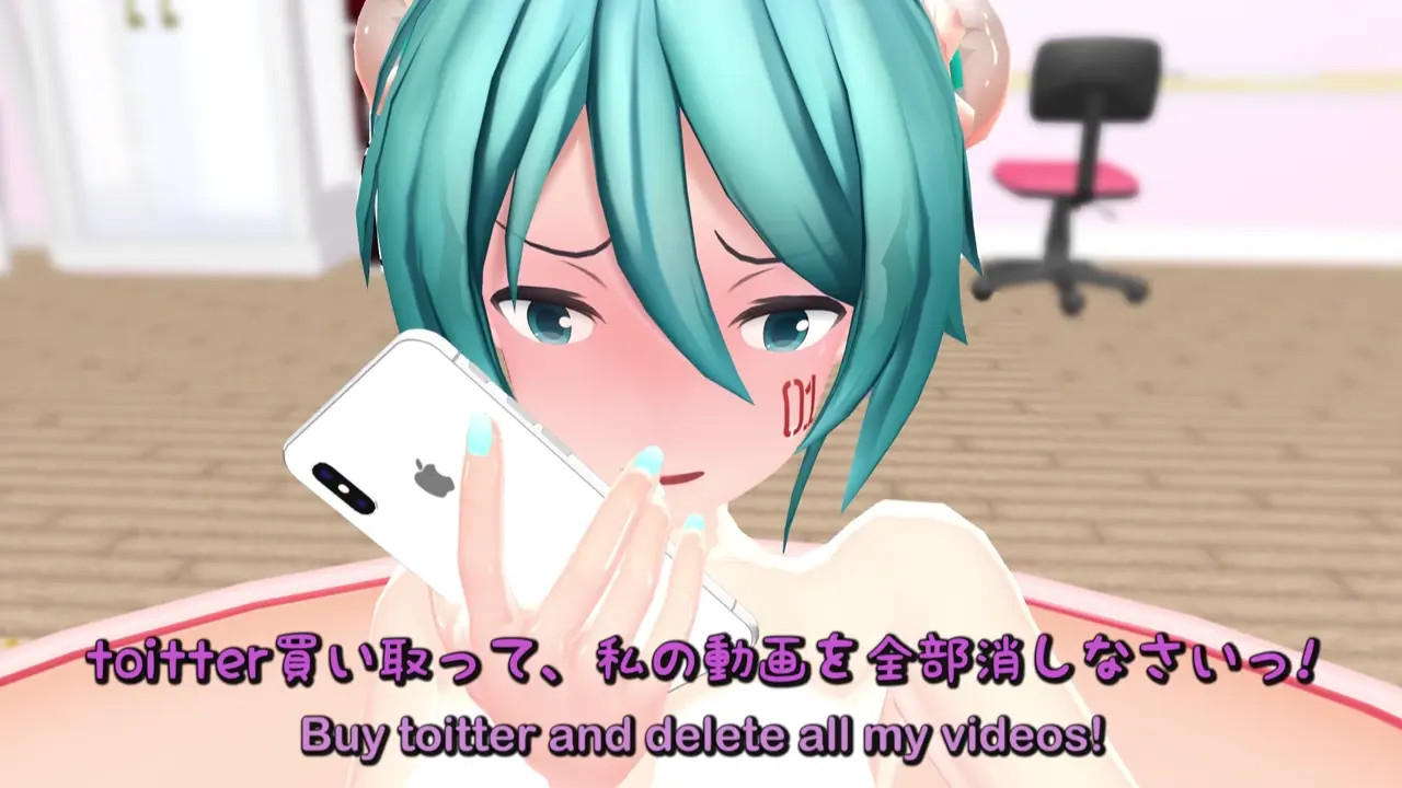 【IF】 Miku, who competes with a woman's daughter in a game of punishment for her femal