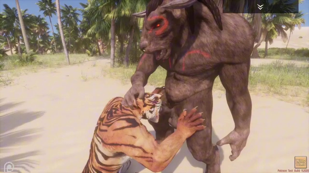 [Wild Life] Tiger Getting fucked by a Minotaur / Furry Porn