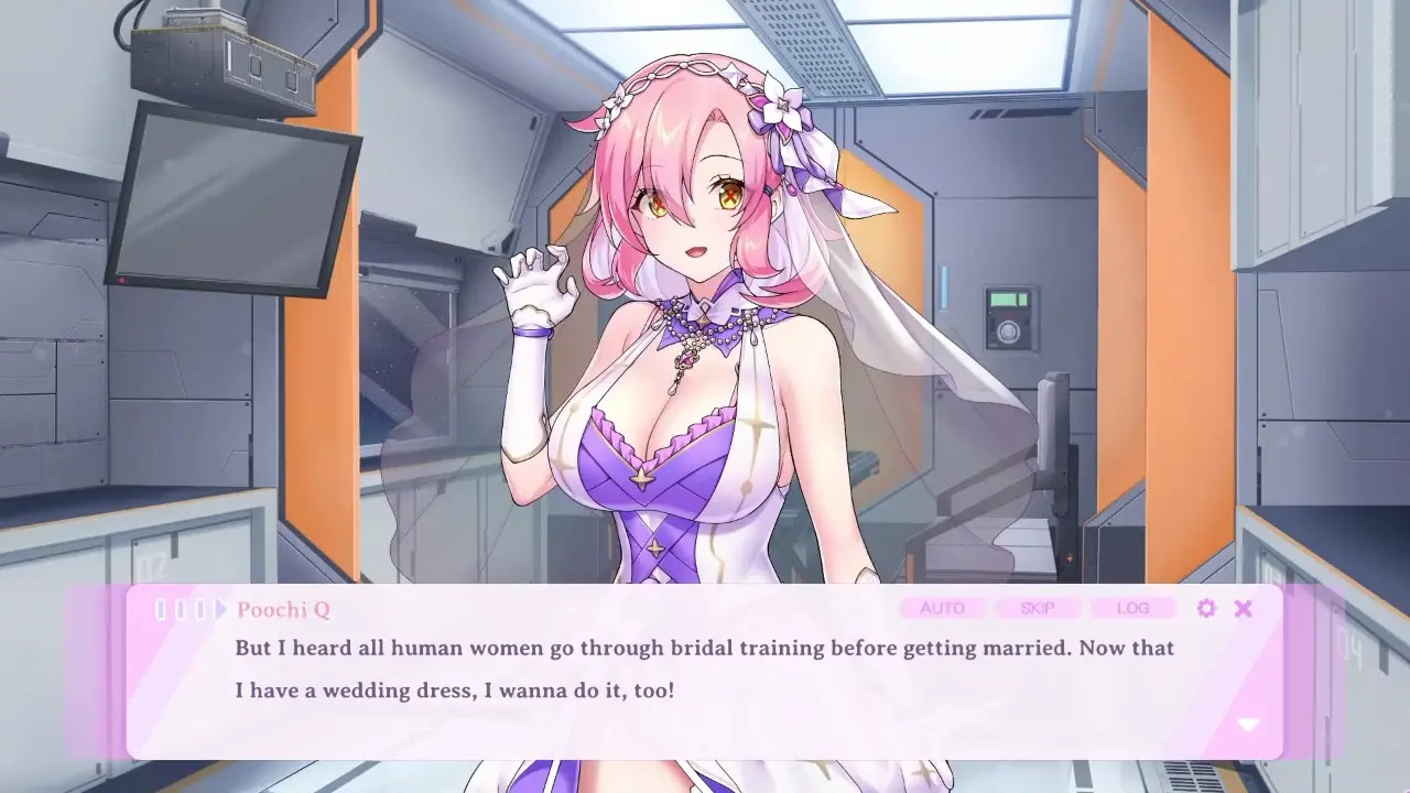 Pink haired girl in bridal dress learns patience (TEXT version) - Kaiju Princess 2