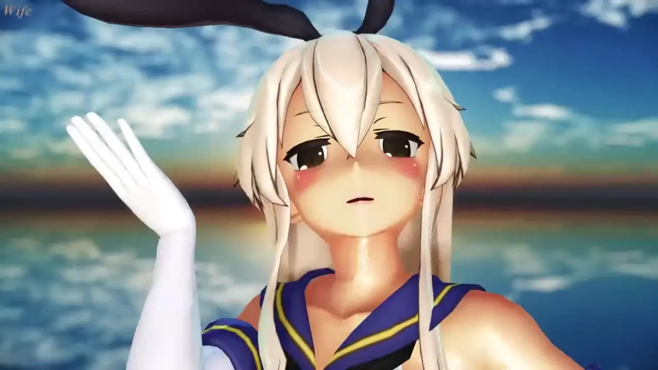 Shimakaze & Amatsukaze - Wife [MMD] Mustache72