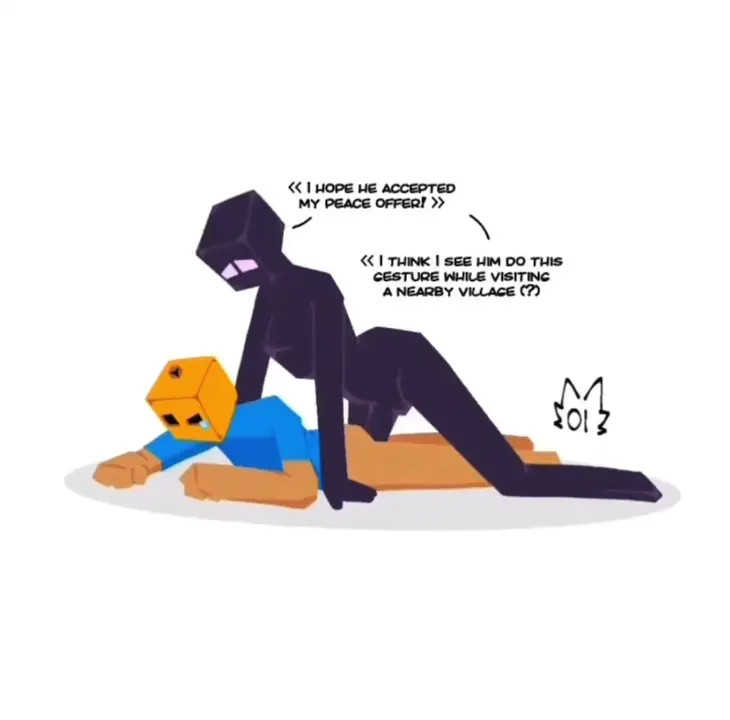 Enderwoman mistakes Steve as an Enderman