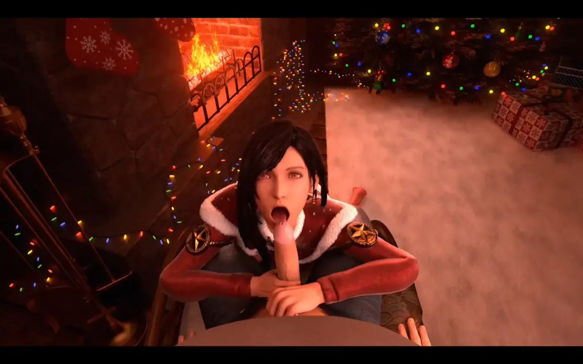 [Compilation]Tifa enjoys chill Christmas sex with creampie