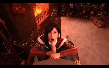 [Compilation]Tifa enjoys chill Christmas sex with creampie