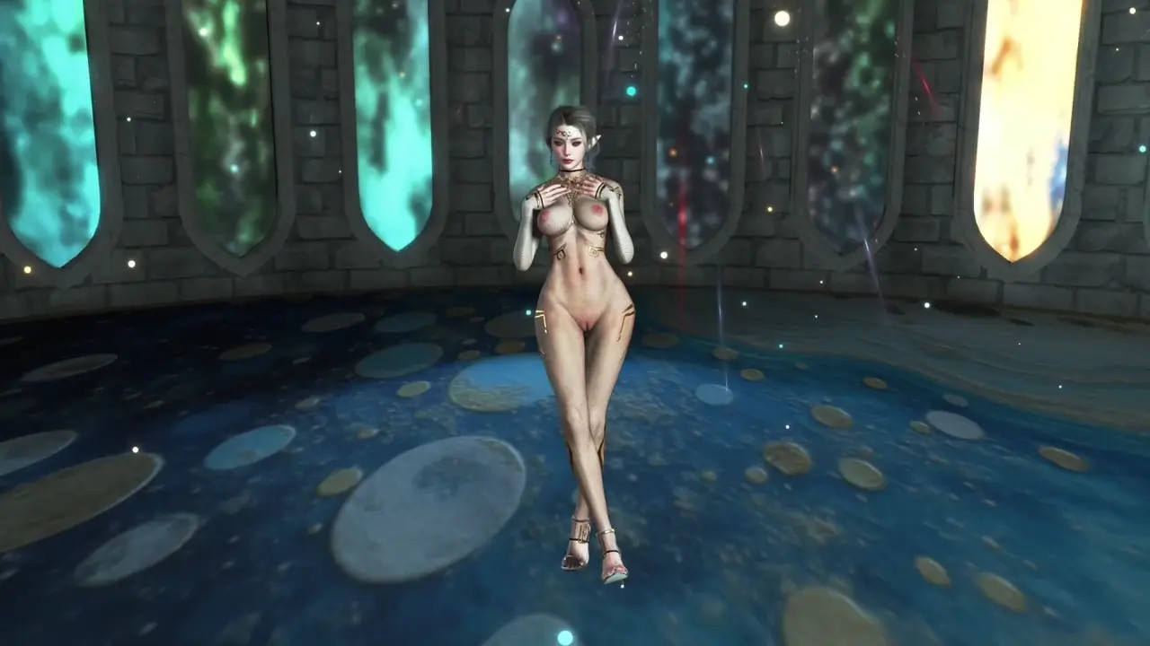 Chaste elven priestess tempts you to perform a fertility ritual with her