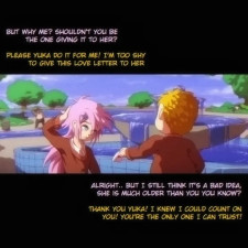 Yuka betrays his friend by sleeping with his crush, Masayo.