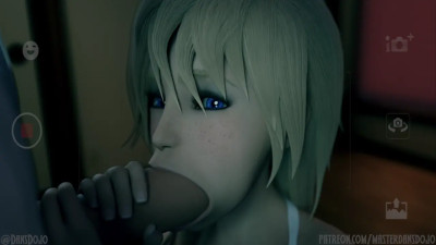 Kingdom Hearts ~ Riku X Namine: Roughest Sloppiest Blowjob ~ MasterDan