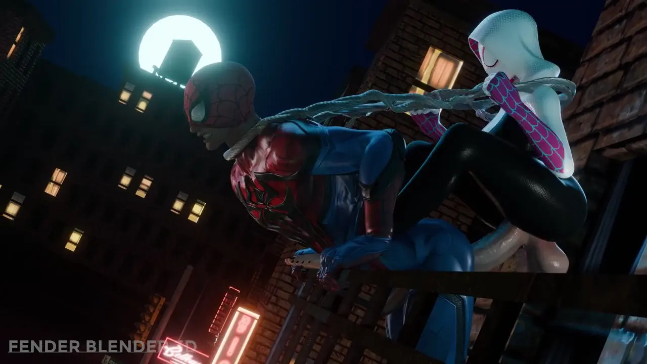 Gwen Stacy fucks a spiderman