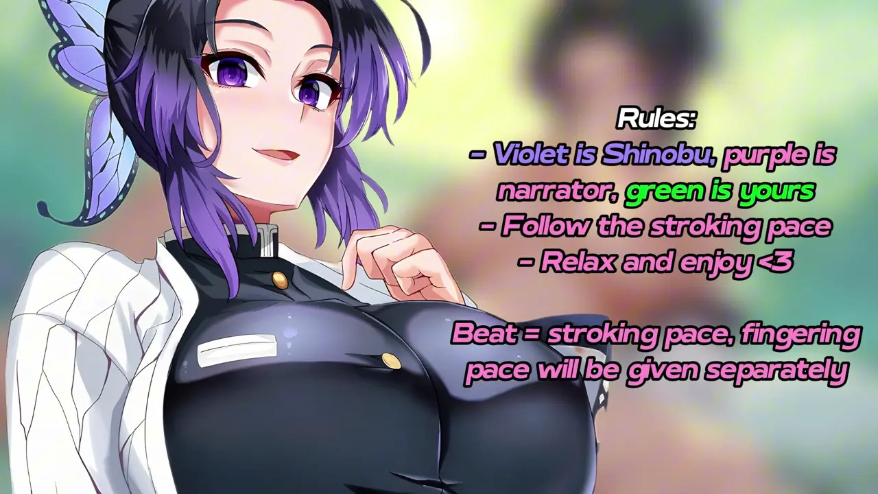 Shinobu Kocho expresses her love with her soft fingers (Anal JOI)