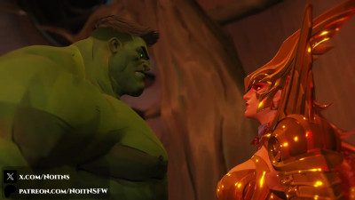 Angela gets Rough with Hulk