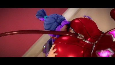 Juno eating Mercy's ass