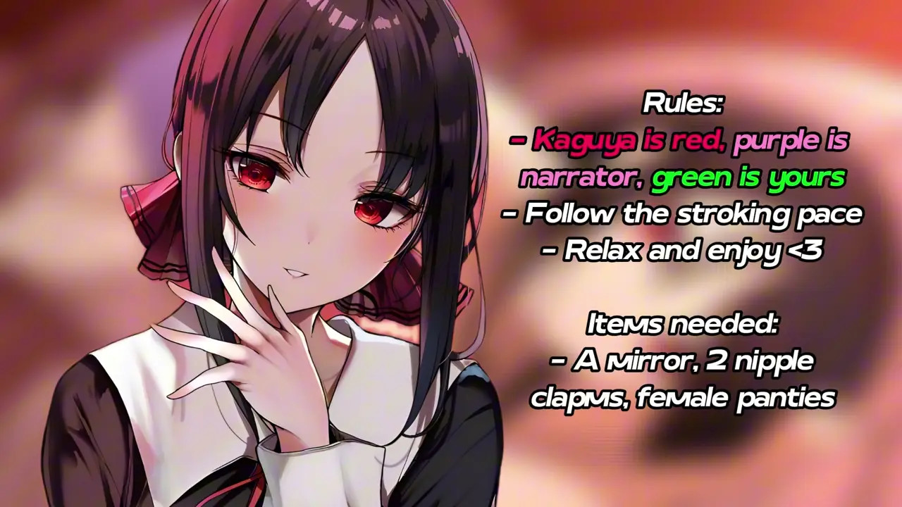 Kaguya's invitation turned into cold ass pegging (Anal JOI)