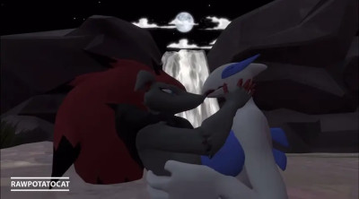 Lesbian Zoroark and Lugia