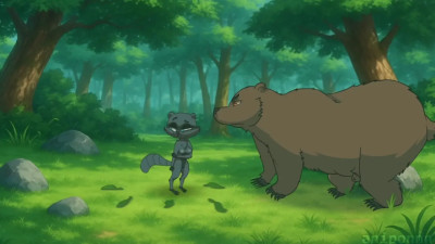 FURRY BEAR FUCKS RACOON-GIRL!