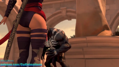 Psylocke x Venom Face fuck [Gwknimations]