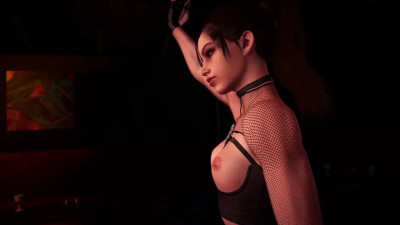 Playful depraved Сlaire Redfield loves to dance naked in public for cash