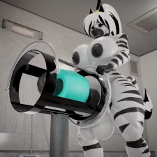 Zuki tries her new toy