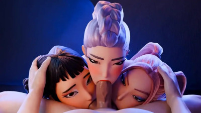 Zoey, Rumi and Mira Fellatio PoV