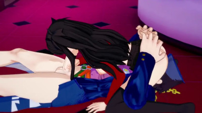 Tohsaka Rin and Jotaro hentai sex