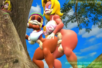 Tiny Kong x Candy Kong Futanari (Donkey Kong Country)